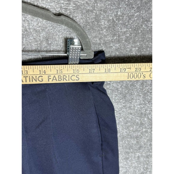Haggar Cool 18 Chino Shorts Mens Size 36 Navy Blue Polyester Pockets Pleated - Picture 7 of 10